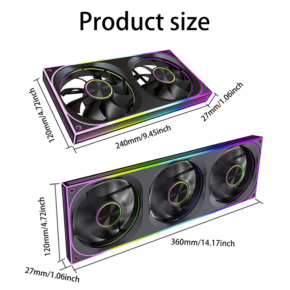 240mm、360mm一体型ARGBケースファン、オールイン - Pc Water Cooling のレビューと価格